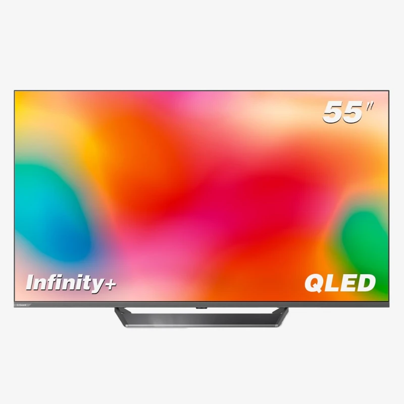 تلفزيون جي-جارد 55 بوصة إنفينيتي+ سي كيو جي الذكي بتقنية كيو إل إي دي 4K، معدل تحديث 144 هرتز، نظام جوجل تي في، أسود - جي-جارد